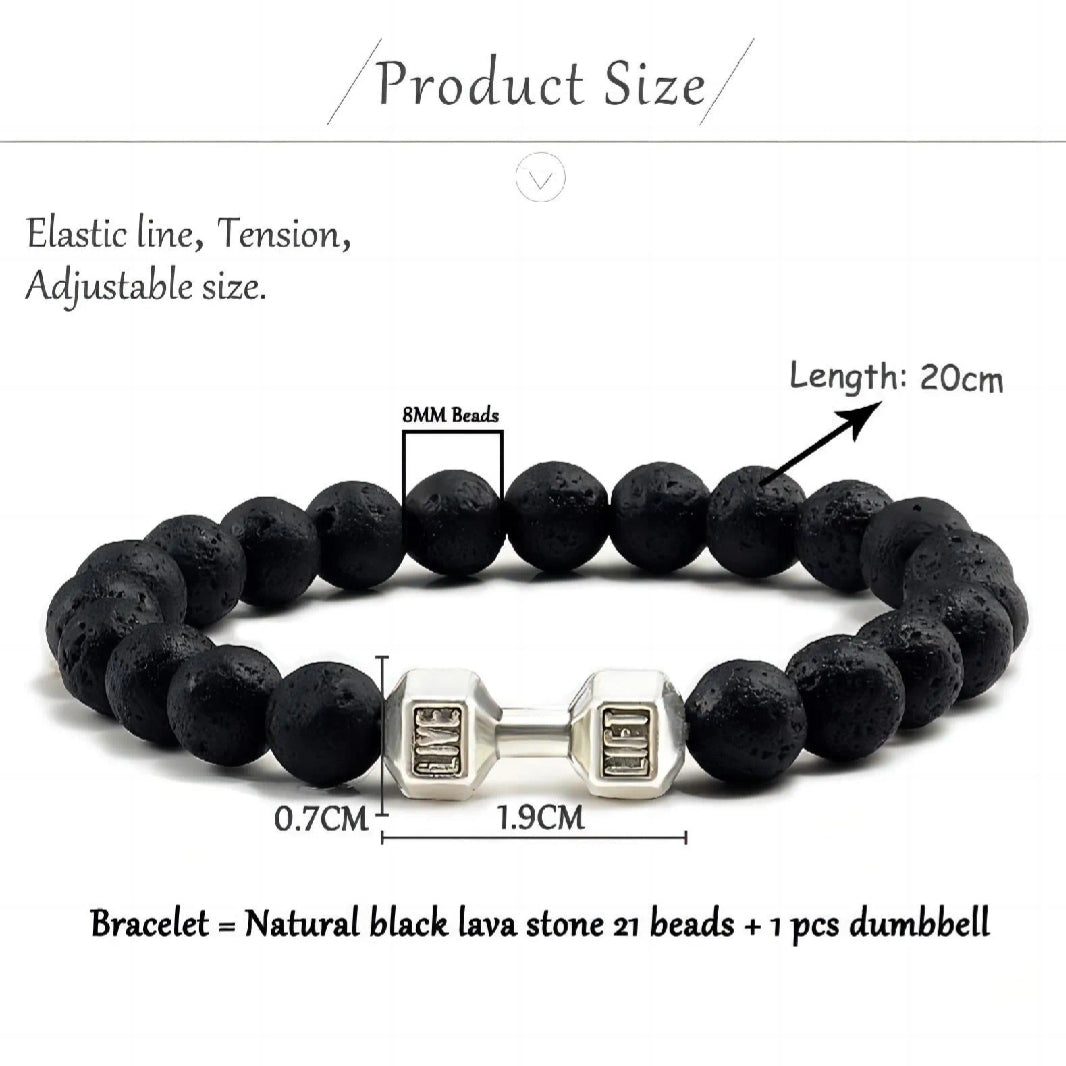 Trendy Bead Dumbell Bracelet
