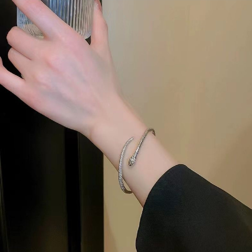 Snake Bangle Bracelet - Snake Cuff Bracelet