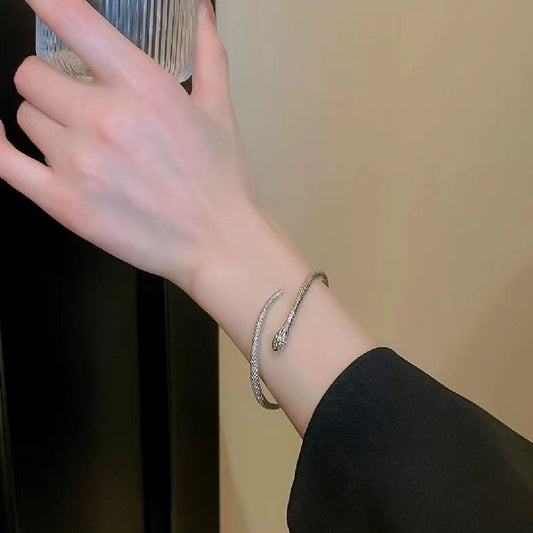 Snake Bangle Bracelet - Snake Cuff Bracelet
